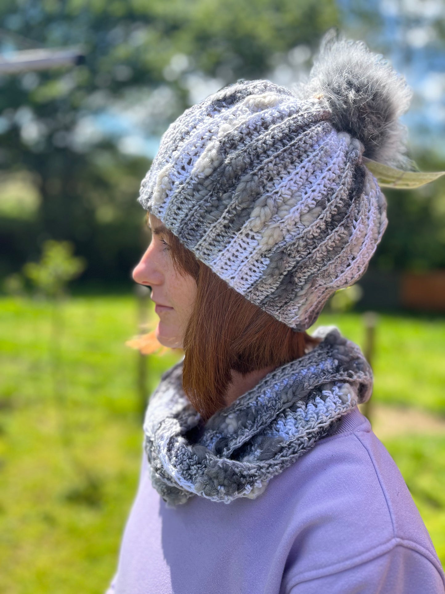 Matching Sets ~ Winter Frost Wool Blend Hat & Cowl