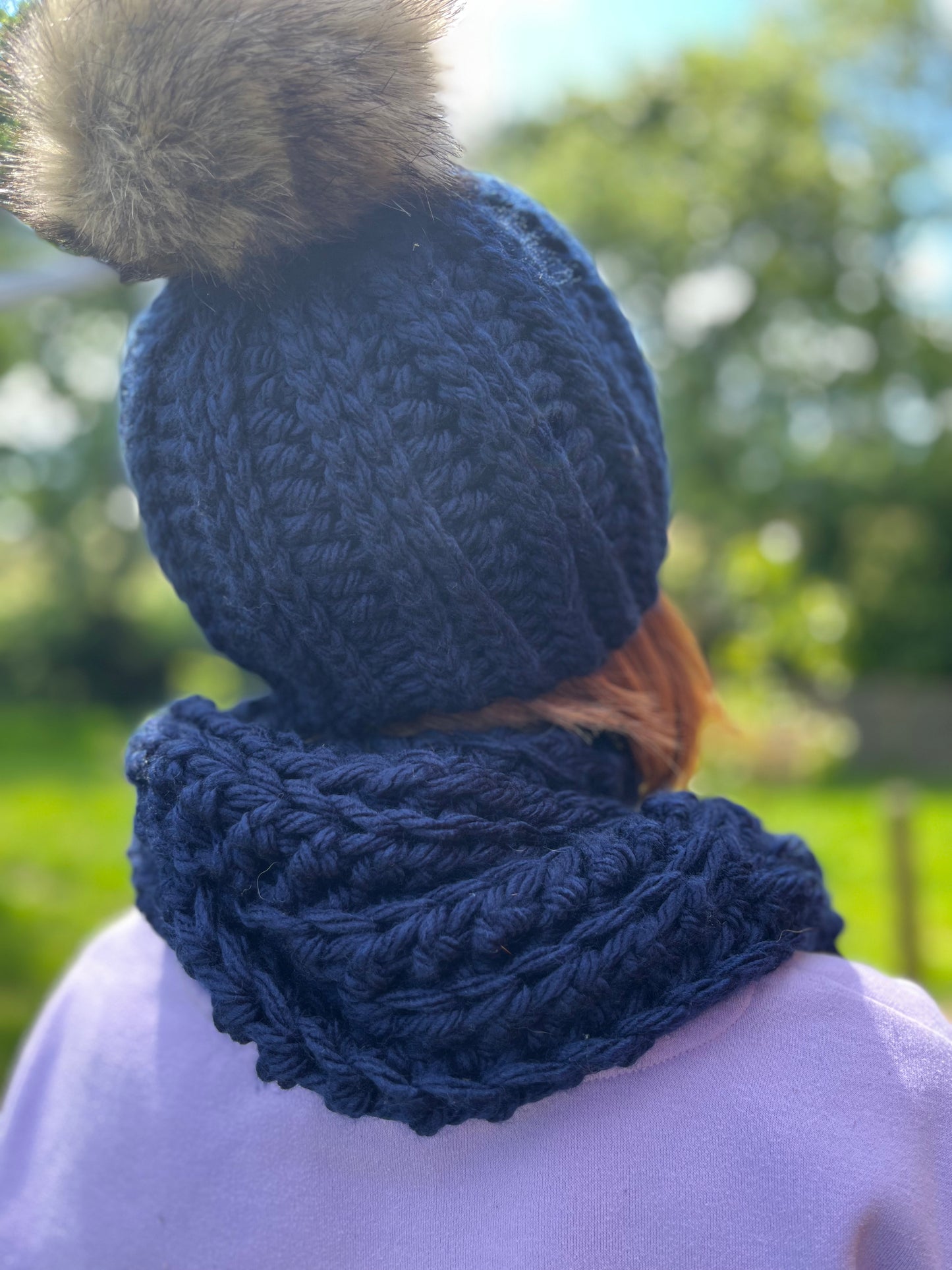 Matching Sets ~ Midnight Comfort Oversized Hat & Scarf