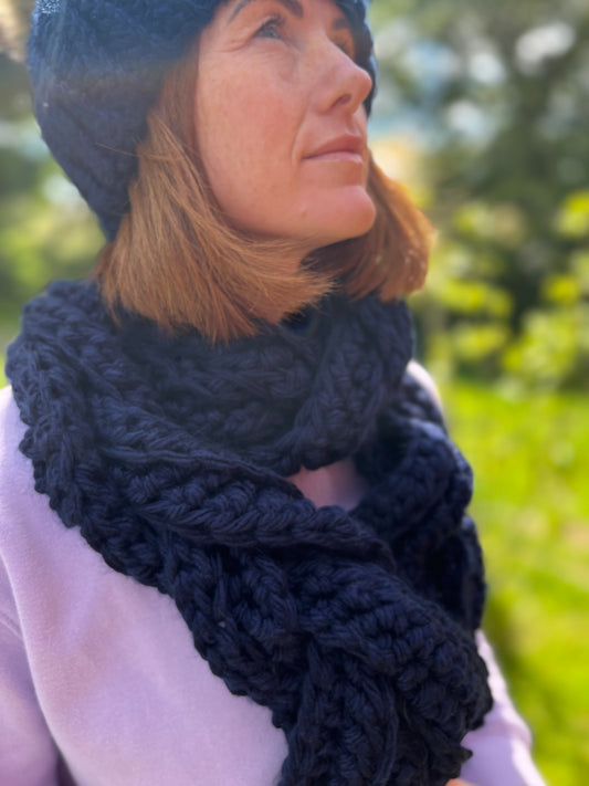 Matching Sets ~ Midnight Comfort Oversized Hat & Scarf