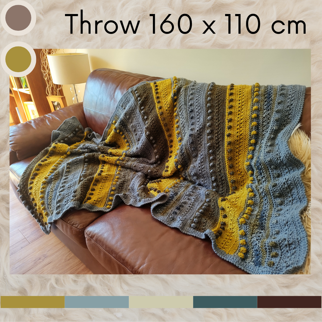 Homeware ~ Mustard & Marl Pop Twist Giant Throw