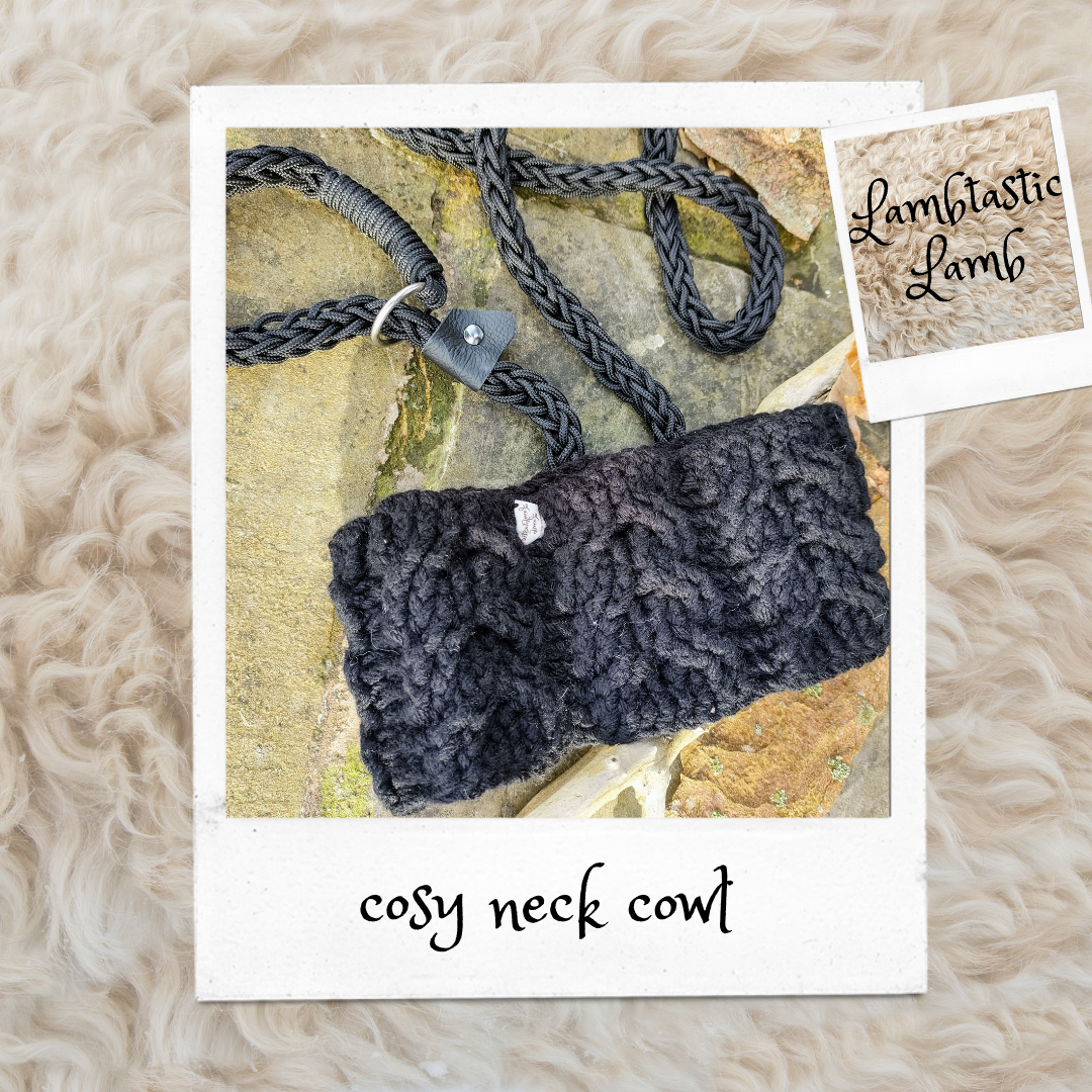 Matching Sets ~ 'Noir Cable' Hat & Cowl