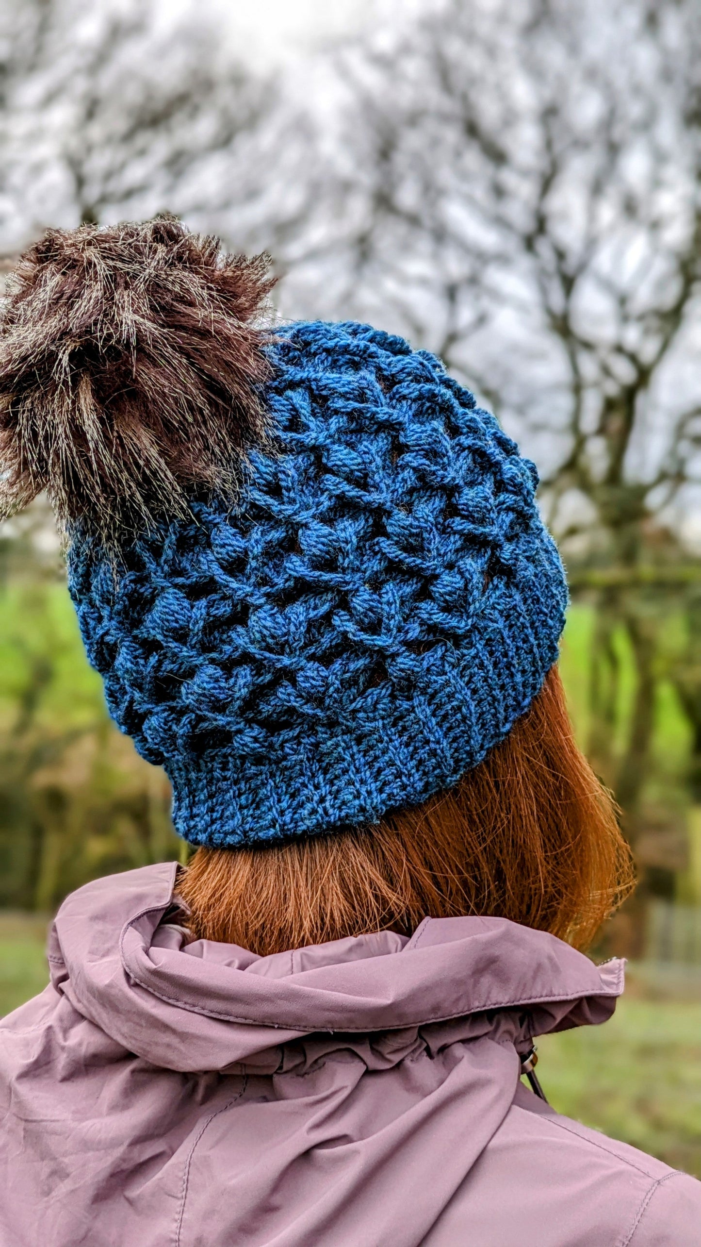 Hats ~ Maia Beanie with removable faux fur pom