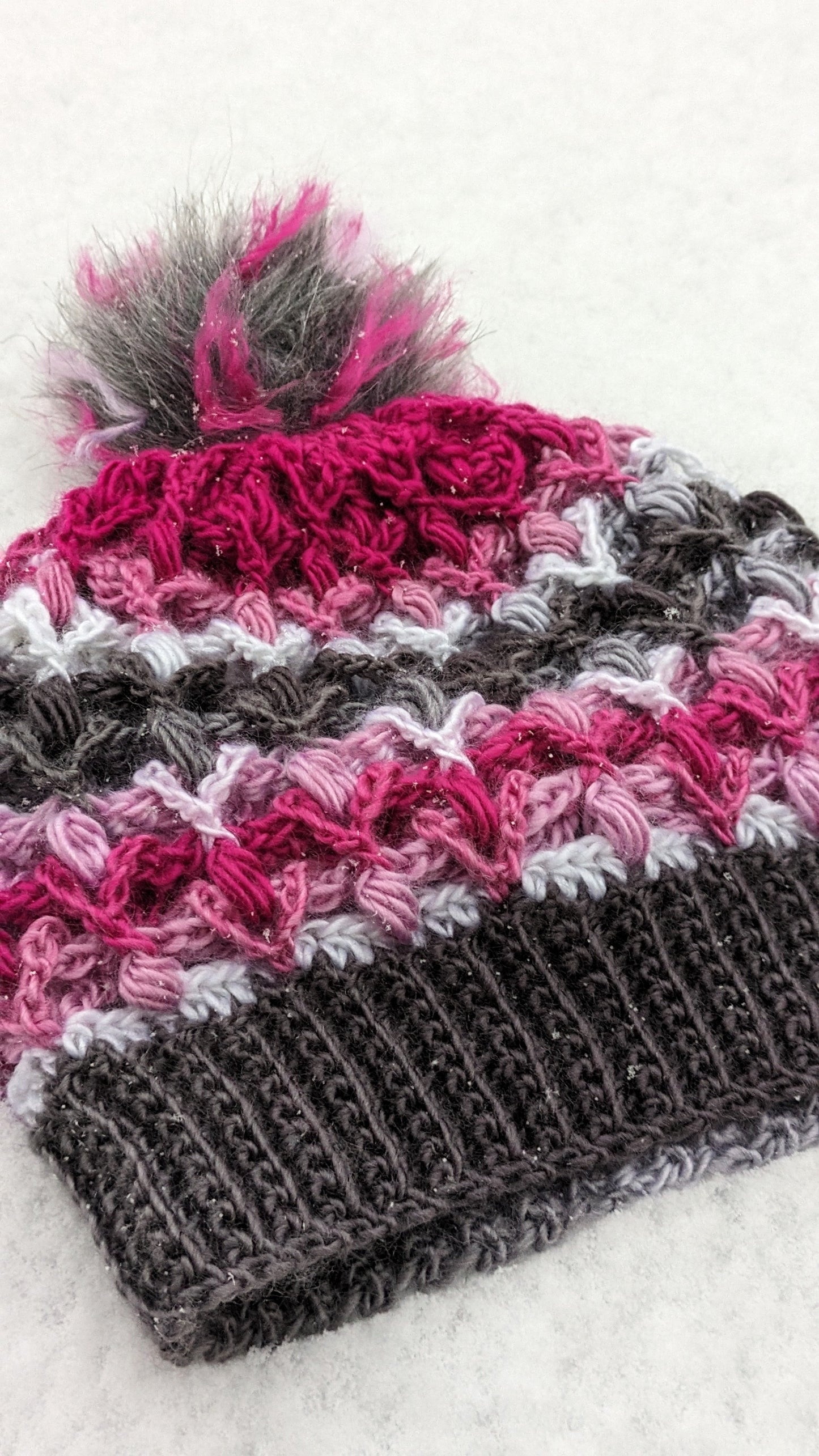 Hats ~ Maia Beanie with removable faux fur pom