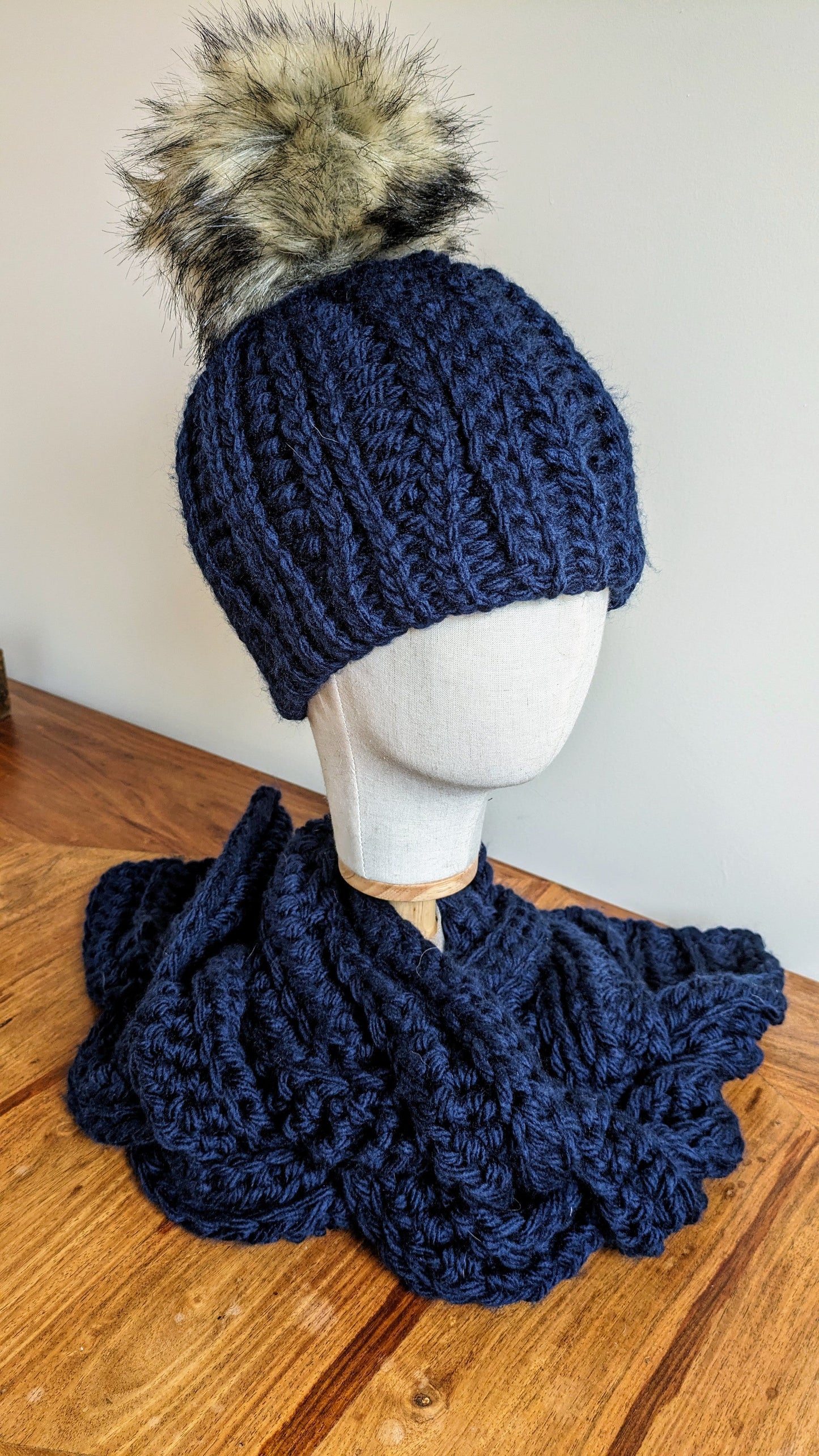 Matching Sets ~ Midnight Comfort Oversized Hat & Scarf