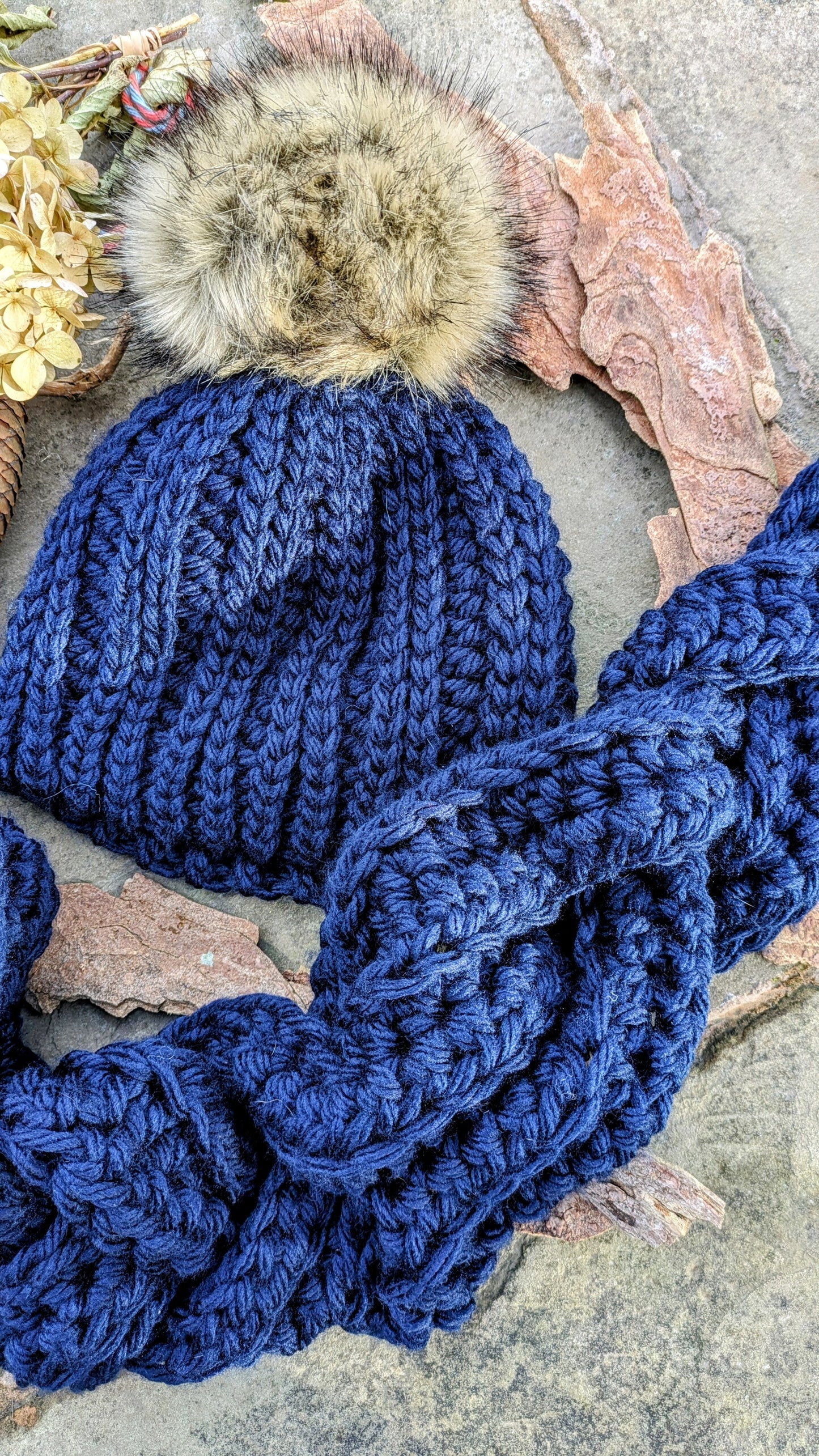 Matching Sets ~ Midnight Comfort Oversized Hat & Scarf