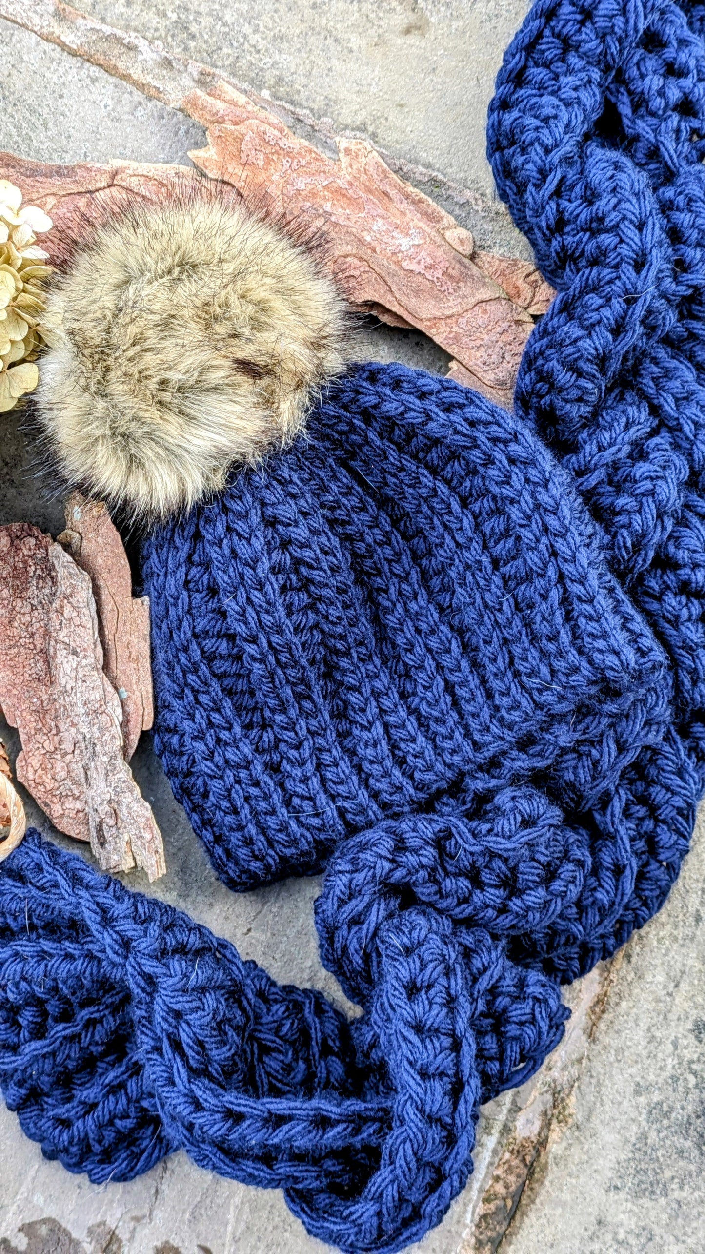 Matching Sets ~ Midnight Comfort Oversized Hat & Scarf